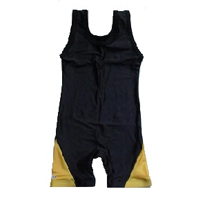 Matman Delta Singlet in Black & Athletic Gold