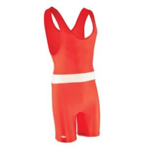 Matman State Singlet in Red & White