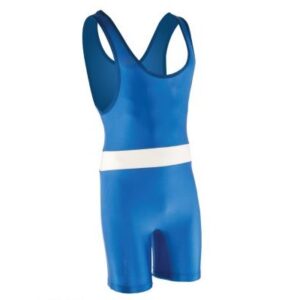 Matman State Singlet in Royal Blue & White
