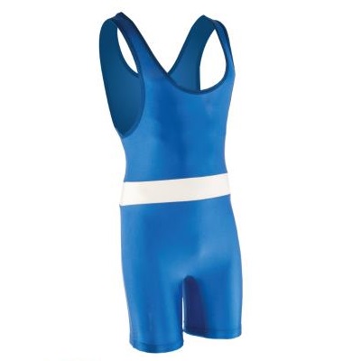 Matman State Singlet in Royal Blue & White